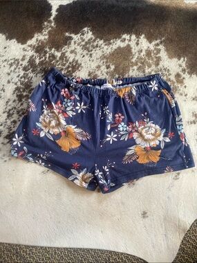 Women's Navy Floral High-Waist Lounge Shorts by Xhilaration